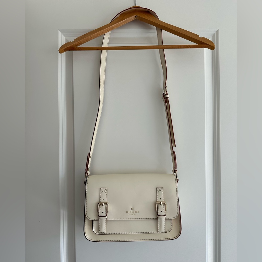 Kate Spade Cream Crossbody Bag with Minimalist Design